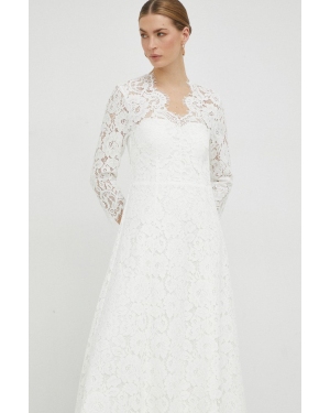 Ivy Oak sukienka kolor biały maxi rozkloszowana IO1100X7772