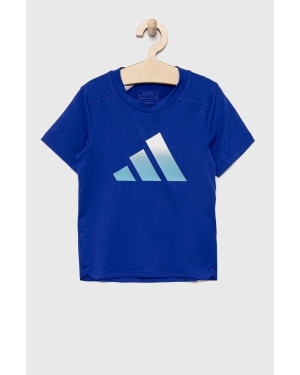 adidas t-shirt dziecięcy B TI TEE kolor granatowy z nadrukiem
