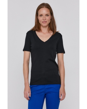 United Colors of Benetton T-shirt bawełniany kolor czarny