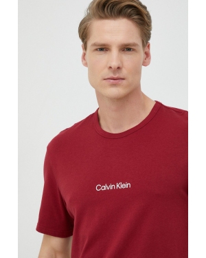 Calvin Klein Underwear t-shirt piżamowy kolor czerwony z nadrukiem