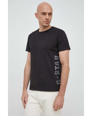 G-Star Raw t-shirt bawełniany kolor czarny z nadrukiem