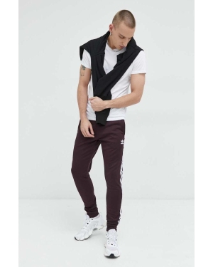 adidas Originals spodnie dresowe męskie kolor bordowy gładkie