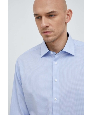 Seidensticker koszula bawełniana Shaped męska kolor niebieski regular 01.253710