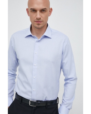 Seidensticker koszula bawełniana X-Slim męska kolor niebieski slim z kołnierzykiem klasycznym