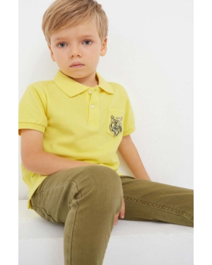Mayoral spodnie dziecięce kolor zielony gładkie