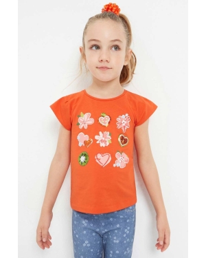 Mayoral t-shirt dziecięcy kolor pomarańczowy