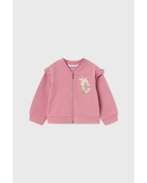 Mayoral bluza niemowlęca kolor różowy z aplikacją