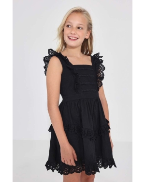 Mayoral sukienka dziecięca kolor czarny mini rozkloszowana