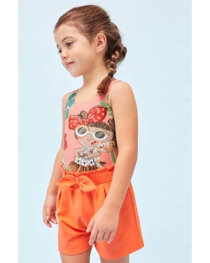 Mayoral jednoczęściowy strój kąpielowy dziecięcy kolor pomarańczowy