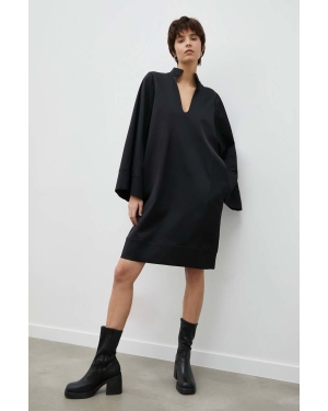 By Malene Birger sukienka wełniana kolor czarny mini oversize