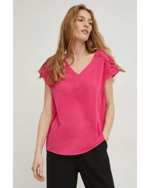 Answear Lab bluzka X kolekcja limitowana SISTERHOOD kolor różowy