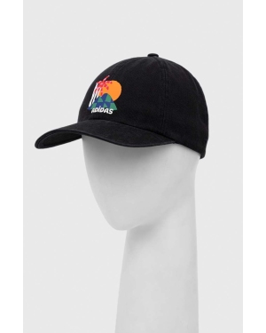 adidas czapka z daszkiem FARM kolor czarny z nadrukiem