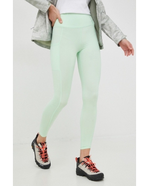 Columbia legginsy sportowe Boundless Trek damskie kolor zielony wzorzyste