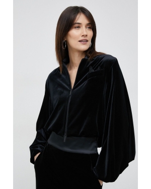 Emporio Armani bluza damska kolor czarny gładka