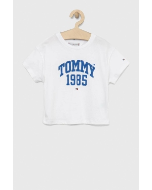 Tommy Hilfiger t-shirt bawełniany dziecięcy kolor biały