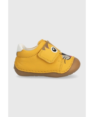 Geox sneakersy skórzane dziecięce kolor żółty