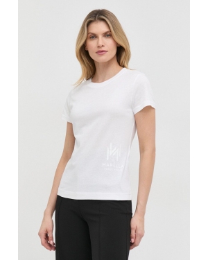 Marella t-shirt bawełniany kolor biały