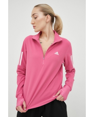 adidas Performance bluza do biegania Own the Run damska kolor różowy z nadrukiem