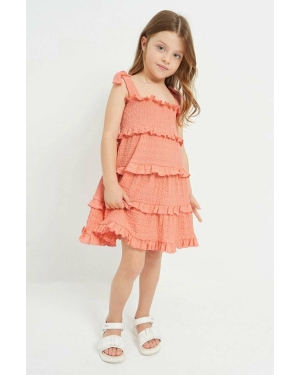 Mayoral sukienka dziecięca kolor pomarańczowy mini prosta