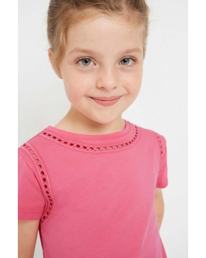 Mayoral t-shirt bawełniany dziecięcy kolor różowy