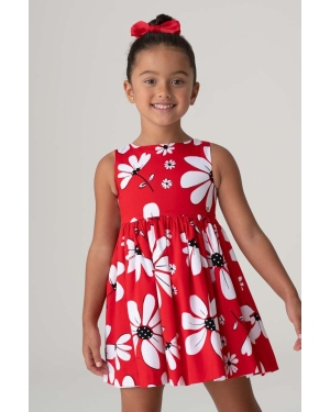 Mayoral sukienka dziecięca kolor czerwony mini rozkloszowana