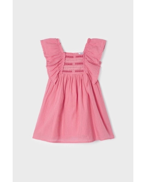Mayoral sukienka dziecięca kolor różowy mini rozkloszowana