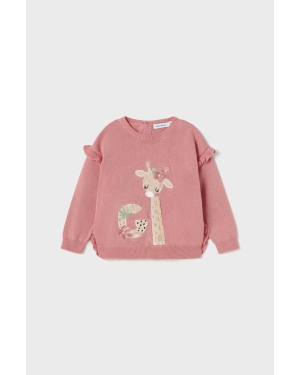 Mayoral sweter niemowlęcy kolor różowy lekki