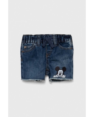GAP szorty jeansowe dziecięce kolor granatowy z aplikacją regulowana talia