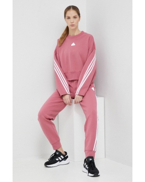 adidas bluza damska kolor różowy z aplikacją