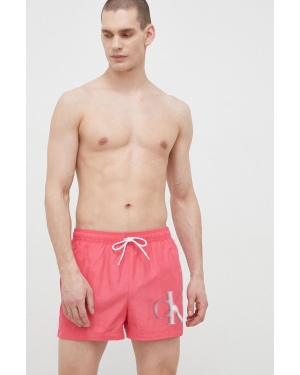Calvin Klein szorty kąpielowe kolor różowy