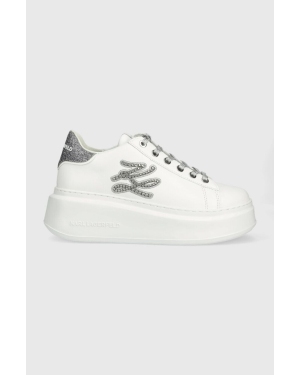 Karl Lagerfeld sneakersy skórzane ANAKAPRI KL63535 kolor biały