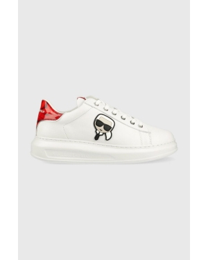 Karl Lagerfeld sneakersy skórzane KL52533 KAPRI MENS kolor biały