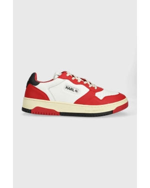 Karl Lagerfeld sneakersy skórzane KREW KL kolor czerwony KL53020