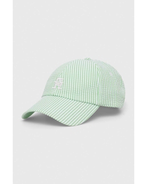 Tommy Hilfiger czapka z daszkiem kolor zielony wzorzysta