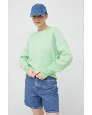 Tommy Hilfiger sweter bawełniany kolor zielony