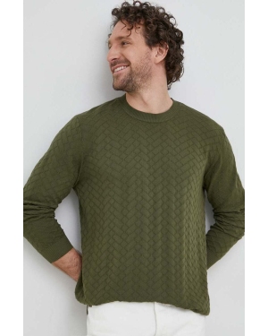 Sisley sweter bawełniany kolor brązowy lekki