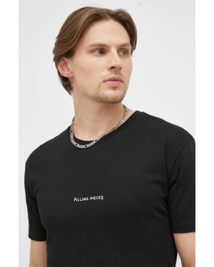 Filling Pieces t-shirt bawełniany Core Slim Fit kolor czarny z nadrukiem 6813681861