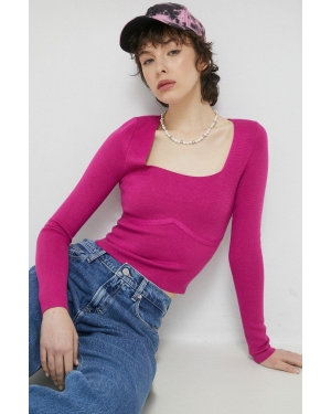 Abercrombie & Fitch sweter kolor różowy