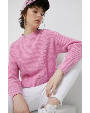 Abercrombie & Fitch sweter damski kolor różowy ciepły