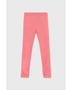 GAP legginsy dziecięce kolor różowy gładkie