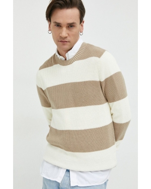 Hollister Co. sweter męski kolor beżowy