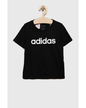 adidas t-shirt bawełniany dziecięcy G LIN kolor czarny