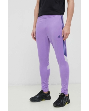 adidas spodnie treningowe Tiro kolor fioletowy z aplikacją