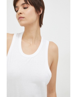 Calvin Klein top bawełniany kolor biały