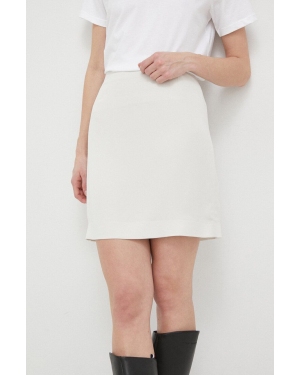 Calvin Klein spódnica kolor beżowy mini prosta