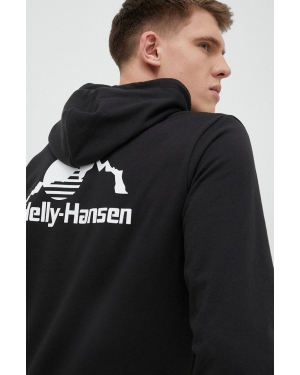 Helly Hansen bluza YU HOODIE 2.0 męska kolor czarny z kapturem gładka 53582
