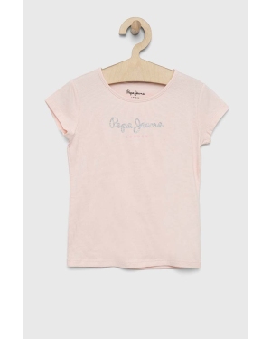 Pepe Jeans t-shirt dziecięcy kolor różowy