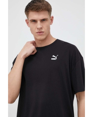 Puma t-shirt bawełniany kolor czarny gładki 538070-88