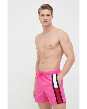 Tommy Hilfiger szorty kąpielowe kolor różowy