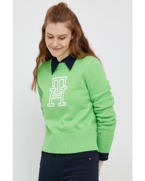 Tommy Hilfiger sweter damski kolor zielony